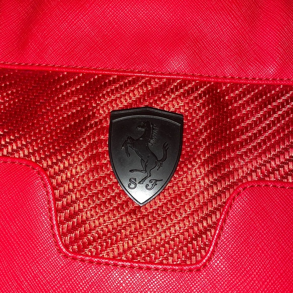 Ferrari X Puma LS3 Weekender Red Large Bag Faux Leather- 32L - Picture 2 of 7